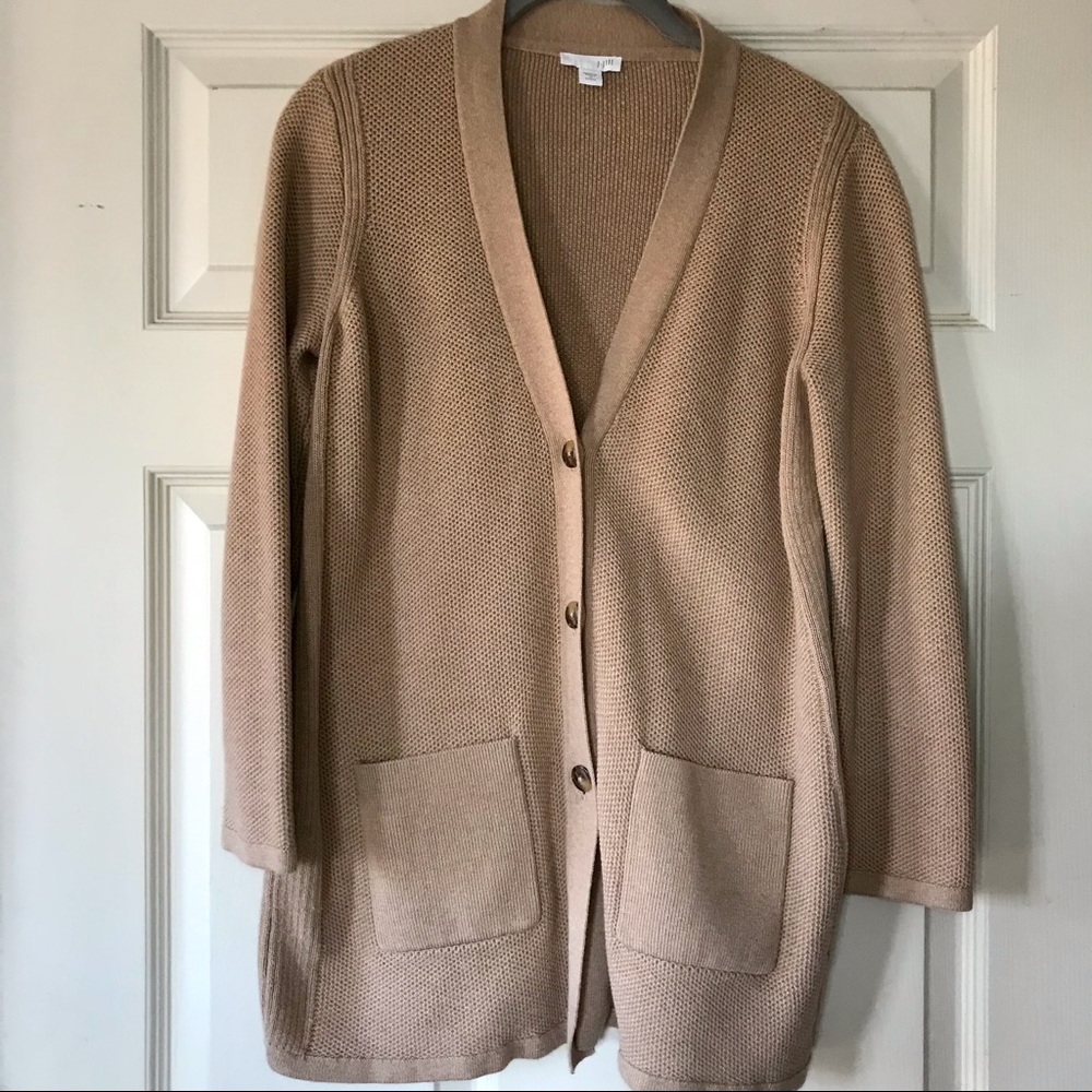 J. Jill ~ Waffle stitch cotton cardigan